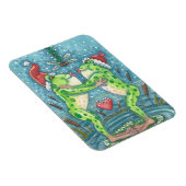 KISSENDE FROGS, DRAGONFLY MISTLETOE HOLIDAY MAGNET MAGNEET (Rechterzijde)