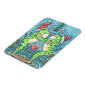 KISSENDE FROGS, DRAGONFLY MISTLETOE HOLIDAY MAGNET MAGNEET (Linkerzijde)