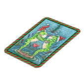 KISSENDE FROGS, DRAGONFLY MISTLETOE HOLIDAY MAGNET MAGNEET (Linkerzijde)