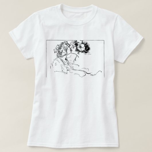 Kissende Girls T-shirt Art Ozma van Oz (Design voorkant)