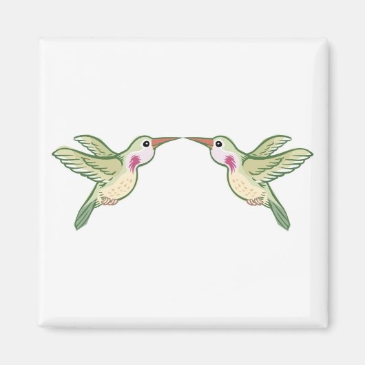 Kissende Hummingvogels Magneet (Voorkant)