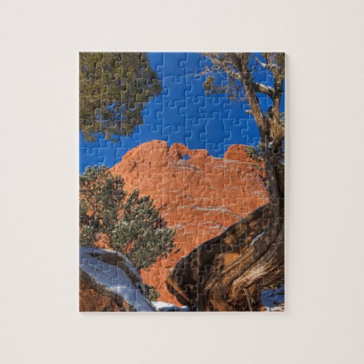 Kissende kamelen omwoeld door Boom 01 Legpuzzel (Verticaal)