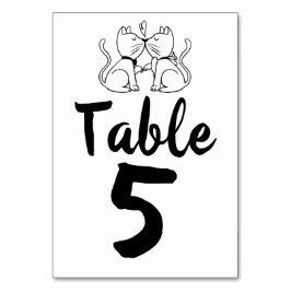 Kissende katten Kute Kat Modern Black White Wedden Kaart