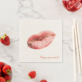 Kissende lippen aanpasbaar servetten (Insitu)