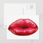 Kissende lippen! briefkaart (Voorkant / Achterkant)