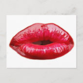 Kissende lippen! briefkaart (Voorkant)
