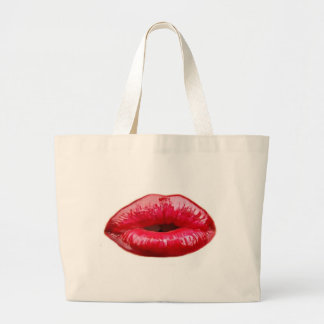 Kissende lippen! grote tote bag