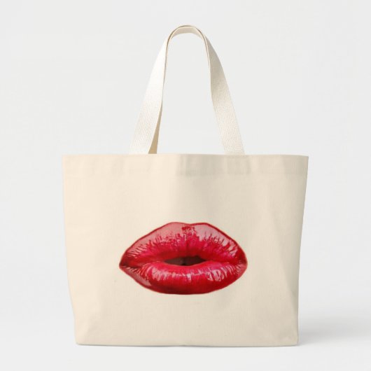 Kissende lippen! grote tote bag (Voorkant)