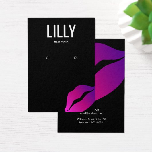 Kissende lips die een DisplayCard verdienen Visitekaartje (Bureau)