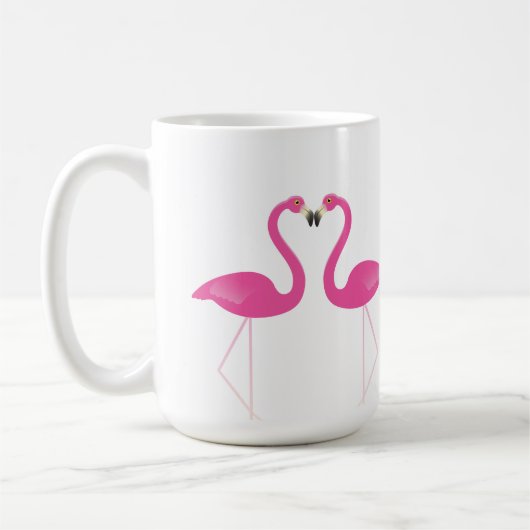 Kissende Mok van Flamingos Romantic (Links)