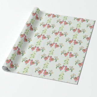 Kissende Partridges met Mistletoe Cadeaupapier