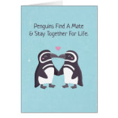 Kissende pinguïns, grappig dat je mijn pinguïn ben (Voorkant)