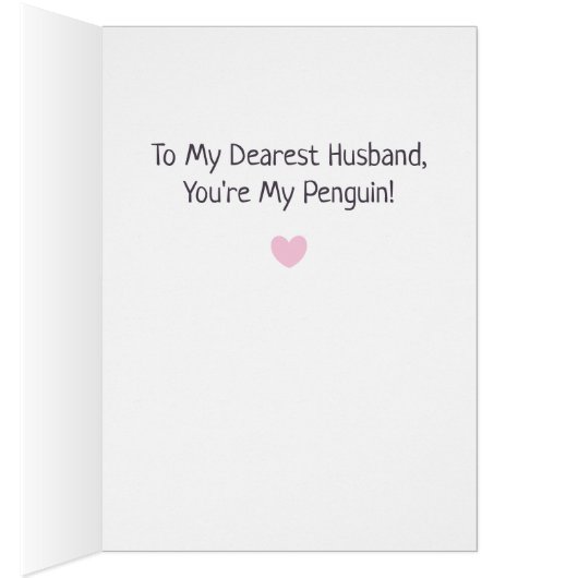 Kissende pinguïns, grappig dat je mijn pinguïn ben (Binnen (Rechts))