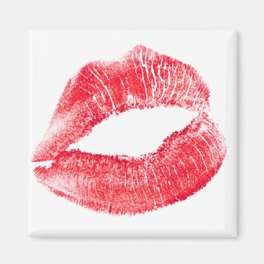 Kissende rode lippen magneet (Voorkant)