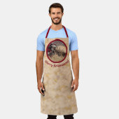 Kissende Santa en Moose Apron Schort (Gedragen)