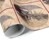 Kissende Santa- en Moose Wrapping Paper Cadeaupapier (Rol Hoek)