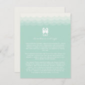 Kissende Seapaarden Heart Summer Beach Weddenschap Informatiekaartje (Voorkant / Achterkant)