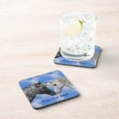 Kissende Unicorns Fantasy Horse Onderzetter Set (Rechterzijde)