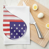Kissende USA en UK Hearts Flags Art Theedoek (Quarter Fold)