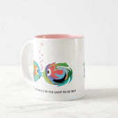 Kissende Vis 11 oz. Keramische Mok (Voorkant links)