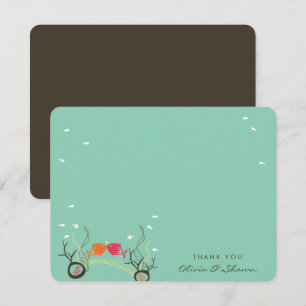 Kissende vissen en koraal Zee Ocean Beach Wedding Bedankkaart