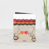 Kissende Vissen Koraalgolven Trouw Verjaardagskaar Bedankkaart (Achterkant)