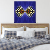 Kissende Zebra vis Abstract op gestreken Canvas (Insitu (Slaapkamer))