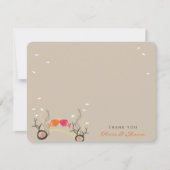 Kissende Zee en koraalvis Ocean Beach Wedding Bedankkaart (Voorkant)