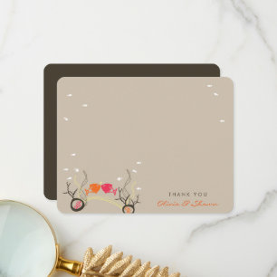 Kissende Zee en koraalvis Ocean Beach Wedding Bedankkaart