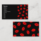 Kissenpatroon BLACK RED Visitekaartje (Voorkant / Achterkant)