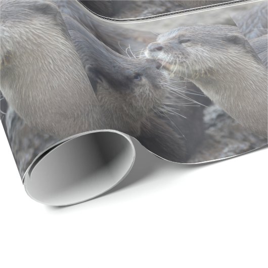 Kisser River Otters Cadeaupapier (Rol Hoek)