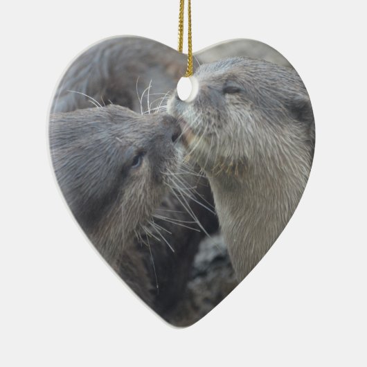 Kisser River Otters Keramisch Ornament (Rechts)