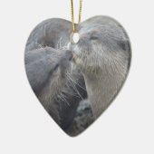 Kisser River Otters Keramisch Ornament (Links)