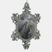Kisser River Otters Tin Sneeuwvlok Ornament (Links)