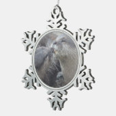 Kisser River Otters Tin Sneeuwvlok Ornament (Rechts)