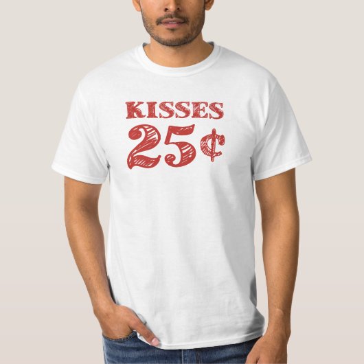 Kisses 25 cent t-shirt (Voorkant)