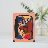 Kisses Abstract Briefkaart (Staand voorkant)