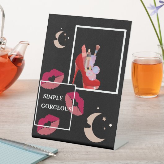 kisses and texts reclamebord met voetstuk (Insitu)