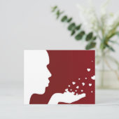 Kisses blazen briefkaart (Staand voorkant)