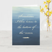 Kisses blazen naar onderzeeërs - Wenskaart Kaart (Gele Bloem)