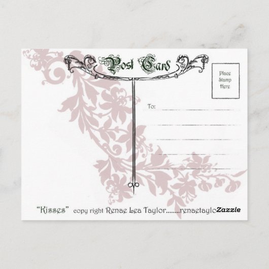 Kisses Briefkaart (Achterkant)