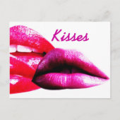 Kisses, Briefkaart met lips (Voorkant)