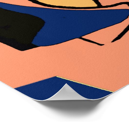 Kisses Cubism Abstracte Faces Poster (Hoek)