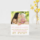 Kisses & Cuddles-Moederdag Kaart (Gele Bloem)