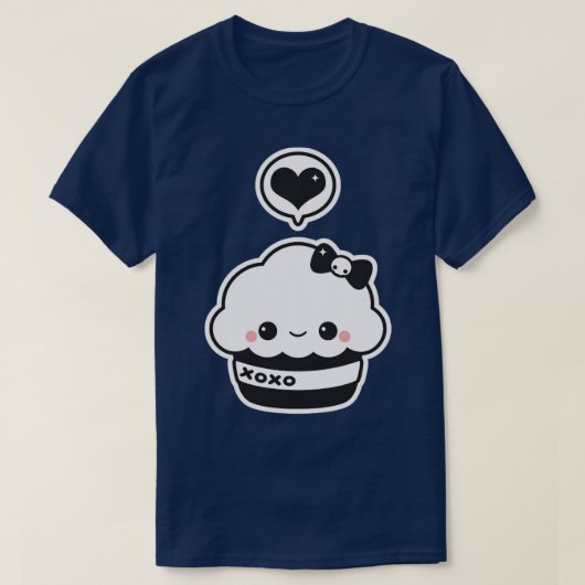 Kisses Cupcake T-shirt (Design voorkant)