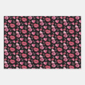 Kisses en harten Patroonverwikkeling Waterverf Inpakpapier Vel (Voorkant)