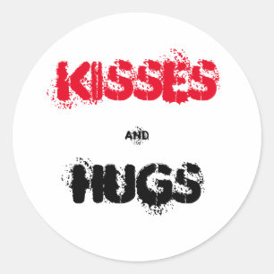 Kisses en Hugs Ronde Sticker