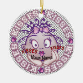 Kisses Face Keramisch Ornament (Voorkant)