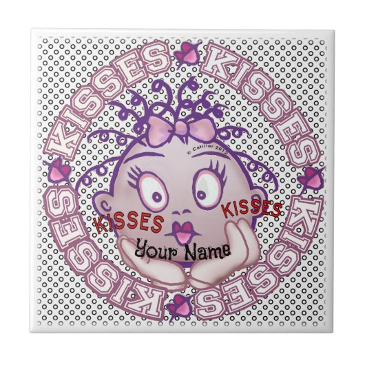 Kisses Face Tegeltje (Voorkant)