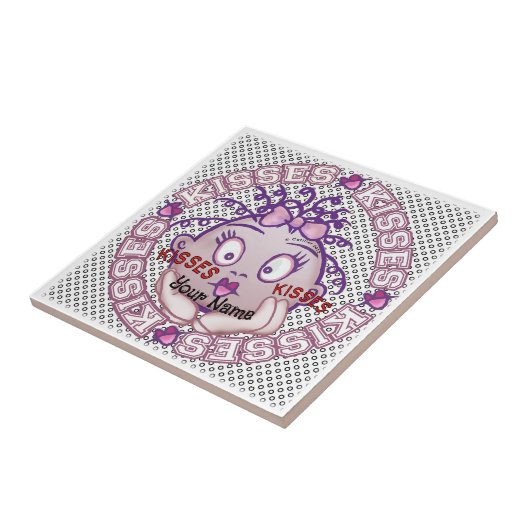 Kisses Face Tegeltje (Zijkant)